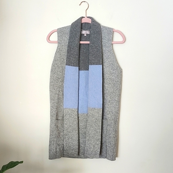 Benedetta B made in Italy merino wool cashmere sweater cardigan vest women's M - Picture 1 of 8